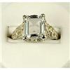 Image 1 : ANTIQUE FILIGREE RING AQUAMARINE 4 CARATS! (61139)