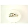 Image 2 : ANTIQUE 14k WHITE GOLD RING w 3 AQUAMARINES = 2.50 CARATS! (61364)