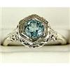 Image 1 : ANTIQUE Style BLUE TOPAZ .80 CARATS! (61456)