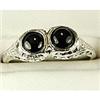 Image 1 : ANTIQUE Style RING w BLACK ONYX = .46 CARATS! (61504)
