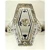 Image 1 : ANTIQUE Style CRYSTAL RING w WHITE SAPPHIRE  (61522)
