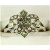 Image 1 : ANTIQUE Style RING w PERIDOTS and SEED PEARLS! (61542)
