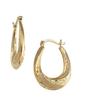Image 1 : 14K GOLD CREOLE HOOP EARRINGS  (61675)