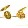 Image 1 : ANTIQUE 22K GOLD CUFFLINKS w HORSE w JOCKEY (61878)