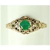 Image 1 : ANTIQUE GOLD RING EMERALD .40 CARATS! (62248)