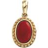 Image 1 : 14K PENDANT GENUINE RED JADE (62280)