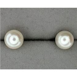 14k Yellow Gold Pearl Earrings (37775)