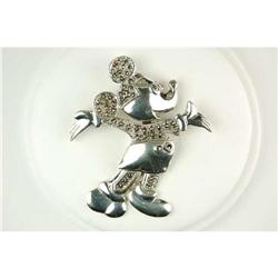 STERLING SILVER PIN OF MICKEY MOUSE! (39861)