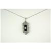 Image 2 : ANTIQUE FLIP NECKLACE BLACK ONYX DIAMOND CAMEO (40192)