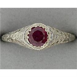 14k White Gold Ruby Ring (40804)