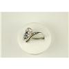 Image 2 : ANTIQUE PLATINUM RING SAPPHIRE DIAMONDS (42697)