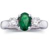 Image 1 : PLATINUM ENGAGEMENT RING EMERALD DIAMONDS (58058)
