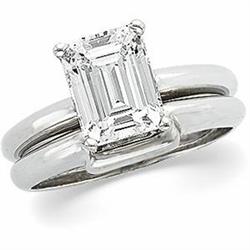 EMERALD CUT DIAMOND ENGAGEMENT RING (60999)