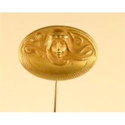 ANTIQUE EDWARDIAN GOLD STICK PIN ART NOUVEAU 1900 (61028)