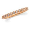 Image 1 : 14k ROSE GOLD  WEDDING BAND 12 DIAMONDS (61058)