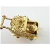 Image 2 : VINTAGE 14k GOLD BABY CARRIAGE CHARM w PEARLS TURQUOISES CORALS circa 1950 (61184)