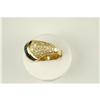 Image 2 : VERY FINE 18K GOLD RING DIAMONDS W SAPPHIRES (61185)