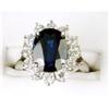 Image 1 : RING SAPPHIRE 4 CARATS w DIAMONDS (61211)