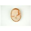 Image 2 : 14K GOLD CAMEO PIN PENDANT w DIAMOND  (61300)