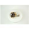 Image 2 : ESTATE 14K GOLD RING DIAMONDS ROSEBUD DESIGN (61318)