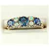 Image 1 : ANTIQUE STYLE RING SAPPHIRES OPALS (61384)