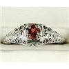 Image 1 : ANTIQUE STYLE RING GARNET FILIGREE (61478)
