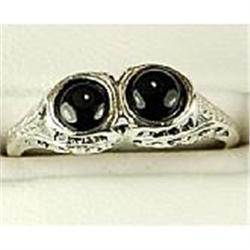 ANTIQUE Style RING w BLACK ONYX = .46 CARATS! (61504)