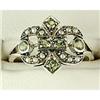Image 1 : ANTIQUE Style RING w PERIDOTS and SEED PEARLS! (61540)