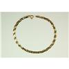 Image 1 : 14k TRI COLOR GOLD TWIST HERRINGBONE BRACELET (61627)