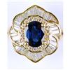 Image 1 : 18K SAPPHIRE DIAMOND BALLERINA RING (61991)