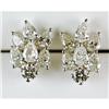 Image 1 : DIAMOND CLUSTER EARRINGS ESTATE (61995)