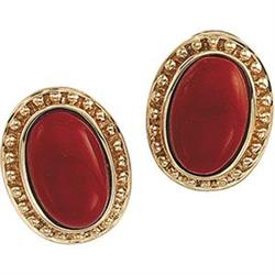 14K GOLD PENDANT GENUINE RED JADE (62279)