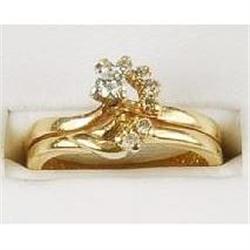 14k DIAMOND Engagement Ring WEDDING SET (59334)