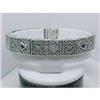 Image 1 : Vintage Style Sterling Silver Sapphire Bracelet (59290)