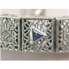 Image 3 : Vintage Style Sterling Silver Sapphire Bracelet (59290)