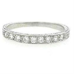 Antique PLATINUM Wedding Band 9 FINE DIAMONDS (59672)