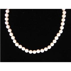Cultured Pearl Necklace with 14k YG Clasp (60604)