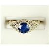 Image 1 : ANTIQUE Style FILIGREE Ring SAPPHIRE .90 CTS! (61141)