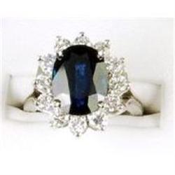 RING SAPPHIRE 4 CARATS w DIAMONDS (61211)
