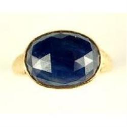 14K GOLD RING BLUE SAPPHIRE 7 CARATS!! (61761)