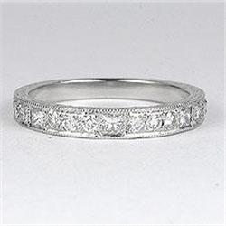 ANTIQUE ART DECO DIAMOND WEDDING BAND WHITE GOLD (61821)
