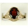 Image 1 : ANTIQUE STYLE RING GARNET 4 CTS! FILIGREE (57940)