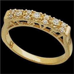 14k Yellow Gold Diamond Wedding Band (58191)