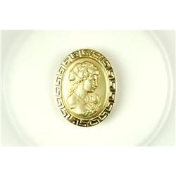 14K GOLD CAMEO Pin AND Pendant (60908)