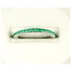 Image 1 : 18K WHITE GOLD EMERALD ETERNITY BAND WEDDING BAND (61347)