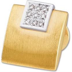 14k Gold Cuff Links w Diamonds (61948)