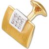 Image 2 : 14k Gold Cuff Links w Diamonds (61948)
