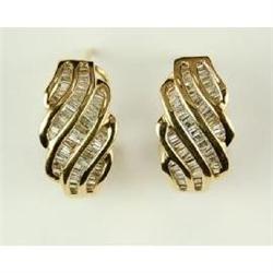18k Yellow Gold Diamond Earrings (36010)
