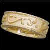 Image 1 : 14k Yellow Gold Wedding Band with scroll work.  (57752)
