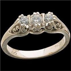 ANTIQUE STYLE PLATINUM 3 DIAMOND WEDDING BAND (58113)